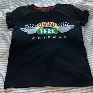 Central Perk Friends Black Pajama Top